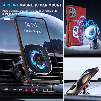 for Moto G Power 5G 2026/2025 Case Built in Slide Camera Cover Red - color: Red, size: Moto G Power 5G(2025)
