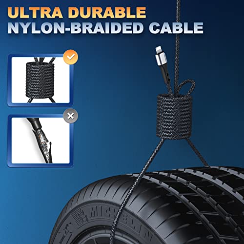 (2-Pack) iPhone Charger 3Ft for Apple MFi Certified, Strong Nylon Braided Lightning Cable, Fast 2.4A iPhone USB Charging Cord for iPhone 13/12/11 Pro/X/Xs Max/XR/8 Plus/7/6