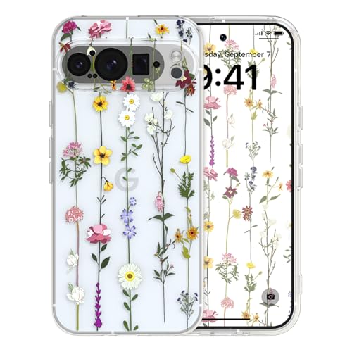ZTOFERA Floral Case for Google Pixel 9 Pro XL 5G,Cute Flower Pattern Case for Girls Women,Flexible Silicone Protective Slim Shockproof Bumper Phone Cover for Google Pixel 9 Pro XL,Clear - color: Clear, size: for Google Pixel 9 Pro XL