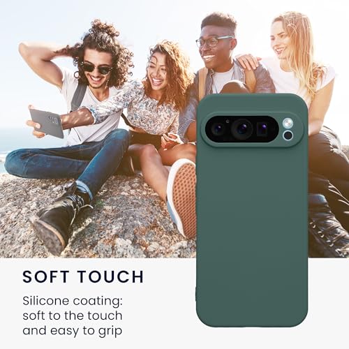 kwmobile Case Compatible with Google Pixel 9 Pro XL Case - Protective Slim TPU Phone Cover - Soft Matte Finish - Blue Green - color: blue green