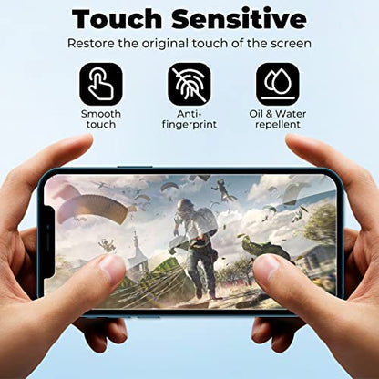 WHPXJY 4 Pack Privacy Screen Protector for iPhone 12/12 Pro 6.1 inch, Anti-Spy Screen Protector Tempered Glass Film Shatterproof/Anti-Scratch/Touch Sensitive/No Air Bubbles/Easy to Install - size: iPhone 12 -6.1Inch (Pack of 2)