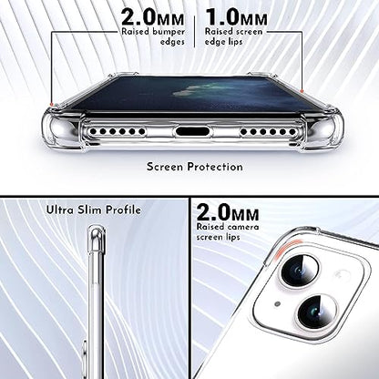 Shields Up for iPhone 14 Case with Card Holder Stand, 6.1", Clear - color: Clear, size: iPhone 14