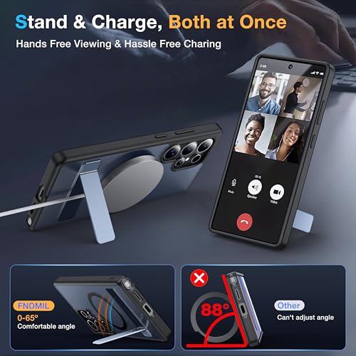 for Samsung Galaxy S25 Ultra Case with MagSafe - color: Black, size: Galaxy S25 Ultra with Stand