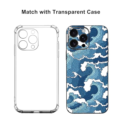Skin Wrap Compatible with 13/14/15/16/17 Pro Max (Blue, 16 Pro Max) - color: Blue, size: 16 Pro Max