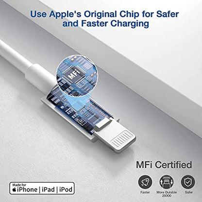 iPhone 14 13 12 11 Fast Charger [Apple MFi Certified] 2Pack PD USBC Charger - color: White 2Pack 3FT