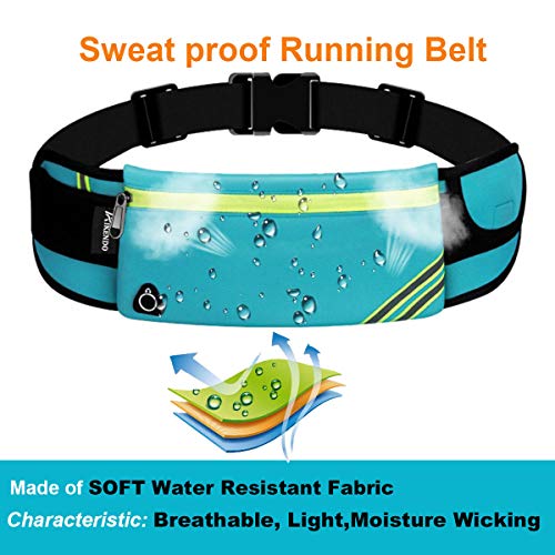 AIKENDO Slim Running Belt Fanny Pack Waist Bag Running Phone Holder - color: Blue