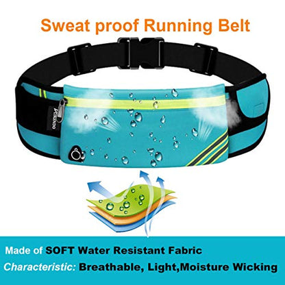 AIKENDO Slim Running Belt Fanny Pack Waist Bag Running Phone Holder - color: Blue