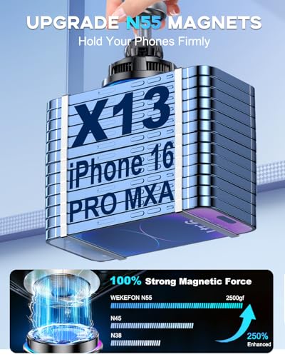 for MagSafe Car Mount Charger TEC Fan Cooling Magnetic Wireless Car Charger - color: Black 1