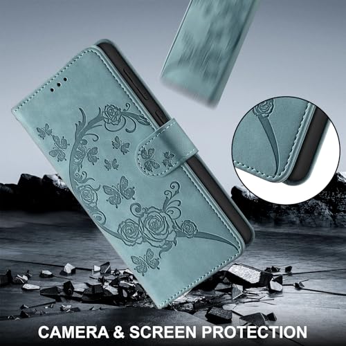 Wallet Case for Motorola Moto G Power (2025), Green | RFID Blocking, Magnetic Closure, Card Holder, Kickstand, Shockproof Flip Cover - color: Green