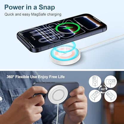 15W Magnetic Wireless Charger Pad for iPhone 18 Pro Max/Pro 17 Pro Max 17e - color: White