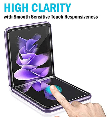 Screen Protector Wrap for Samsung Galaxy Z Flip 3 Phone - Clear