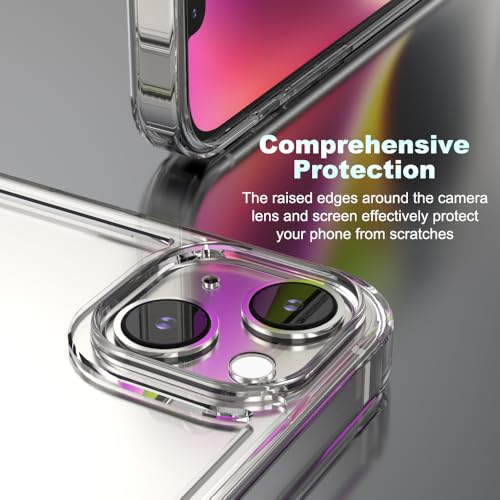 for iPhone 14/13 Clear Bumper Frame No-Back Case, Thin Ultra-Light Anti-Yellowing Transparent Protection Heat Dissipation Bezel Phone Cover Case 6.1" - color: Clear, size: iPhone 14/13