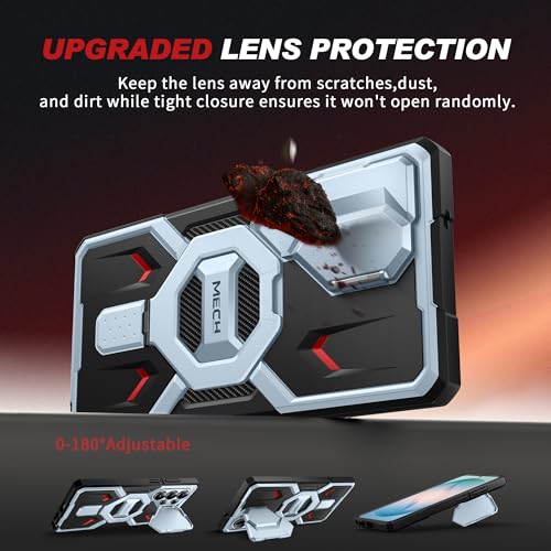 TONGATE Magnetic Stand for Samsung Galaxy S26 Ultra Case, Compatible with Magsafe, [Camera Cover & 2 Front Frames][Military Drop Protection]S26 Ultra Case Built-in Screen Protector & Belt Clip,SkyBlue - color: Sky Blue