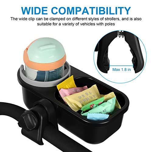 Accmor Stroller Cup Holder, Drinks Holder Bike Walker Wheelchair - color: Tray-Grey