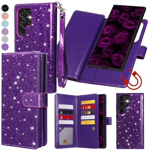 Varikke for Galaxy S25 Ultra Wallet Case Magnetic Detachable, Deep Purple - color: Dark Purple, size: Galaxy S25 Ultra 6.9"