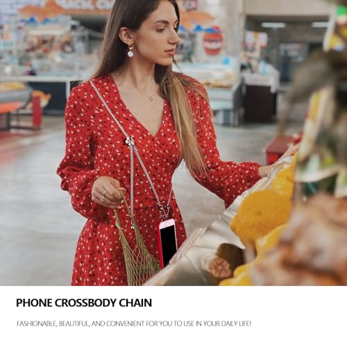 Phone Crossbody Chain, Universal Crossbody Phone Lanyards, AdjustableMultifuctional Compatible with Most SmartphonesRelated to Cross body women's bag chain, Anti theft（adjustable-Matte black） - color: Style J