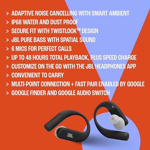 JBL Endurance Peak 4 - Cancelling Sport Earbuds - White - color: White