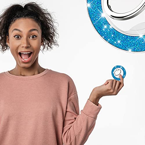 Magnetic Phone Ring Holder for magsafe, Glitter Magnetic Grip Compatible with iPhone 17 16 15 14 13 12 Pro max,Pro,Plus,Mini Mag Safe Pixel 10 Series Accessories,Adjustable Kickstand,Teal - color: Teal