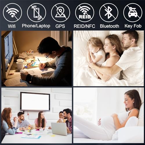 Faraday Bags for Car Keys and Cell Phone, RFID Signal Blocking Key Pouch Wallet Anti-Tracking Anti Theft Car Protection Signal Jammer WiFi GSM LTE NFC RFID GPS Blocker - color: 1 Packs - 8" * 4" Upgraded