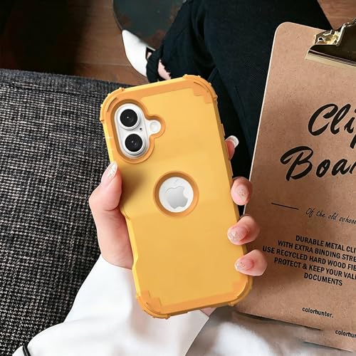 IDweel for iPhone 16 Case with Screen Protector,Luxury 3 in 1 Shockproof Slim Fit Hybrid Heavy Duty Hard PC Cover Soft Silicone Bumper Full Body Anti-Fingerprint Case,Glitter Sundial Golden - color: Glitter Sundial Golden