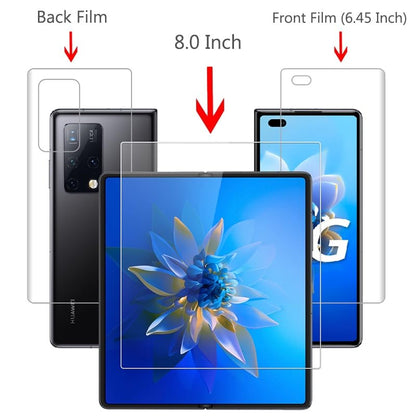 Ultra Thin Hydrogel Film for Huawei Mate X2 MateX2 5G Soft TPU Front Back Full Cover Screen Protector Transparent Protective Film (Not Tempered Glass) (Front Film 6.45 Inch,Huawei Mate X2) - color: Front Film 6.45 Inch