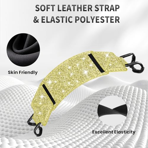 MoKo 2 Pack Hand Strap for 6-8" Kindle eReaders Tablets,Yellow+Shiny Yellow - color: Lemon Yellow+Glitter Yellow