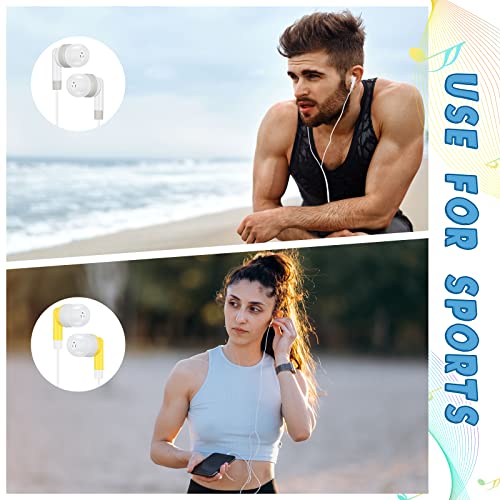 Xuhal 200 Pcs Wired Earbuds Classroom Bulk Earphone School, 5 Colors - color: 5 Colors