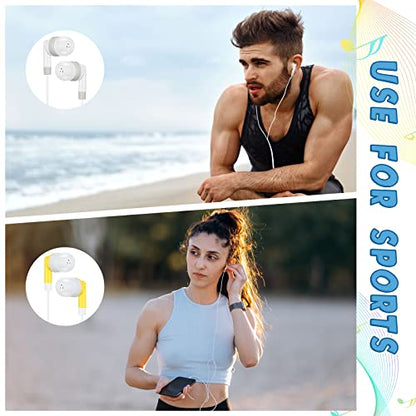 Xuhal 200 Pcs Wired Earbuds Classroom Bulk Earphone School, 5 Colors - color: 5 Colors