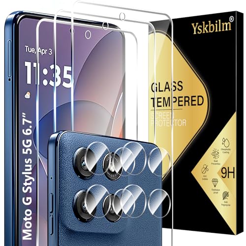 (3+2 Pack) Designed for Motorola Moto G Stylus 5G 2025 Tempered Glass Screen Protector + Camera Lens Protector,[3D Touch][Bubble-Free][Anti-Scratch] Screen Protector Glass For Motorola G Stylus 2025 - size: Moto G Stylus 2025