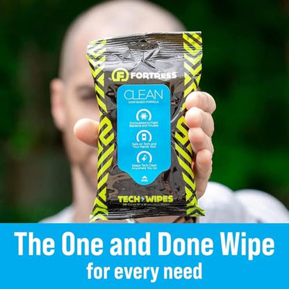 Fortress Electronic Wipes With Microfiber Cloth (25 ct.) Screen Cleaner Wipes for Tech - style: With Microfiber Cloth