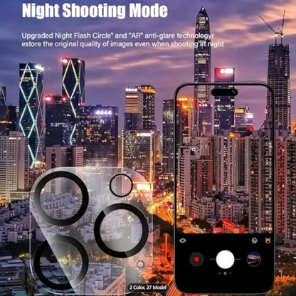 4-pack Camera Lens Protector Designed for iPhone 13 Pro Max 6.7”/13 Pro 6.1” Screen Protector Tempered Glass[Case Friendly][New version],Scratch-Resistant,Easy Installation,Clear+Black Circle