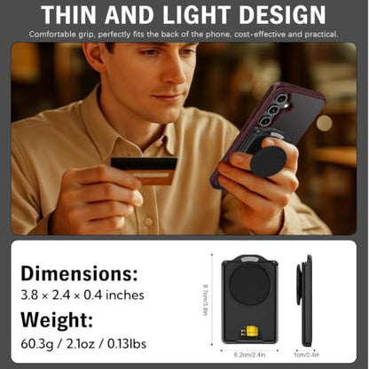 Grippopso for MagSafe Wallet Stand, Magnetic Wallet Stand Adjustable, White - color: White