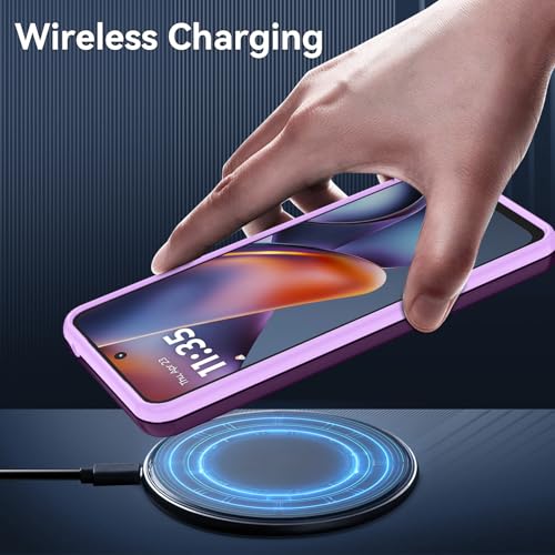 for Motorola Moto G 5G 2025/2026 Case with HD Screen Protector, Moto G Play 2026 Heavy Duty Shockproof Military Grade Full Body Protection Phone Cover (Wine/Pink) - color: Wine/Pink