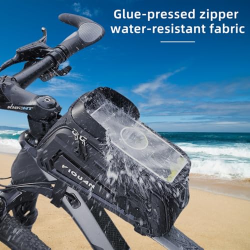 Yi Dong Waterproof Bike Phone Bag, Front Frame Pouch with Touchscreen | Secure Top Tube Storage, Fits Phones Under 8" – Ride Safe