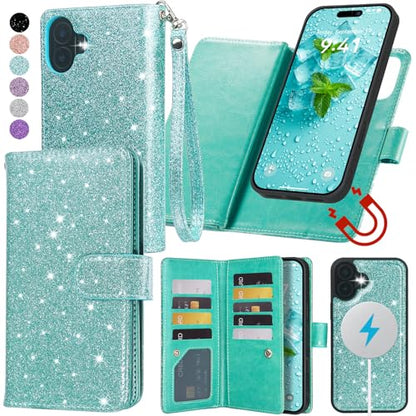 Varikke Wallet Case for iPhone 16 - Compatible with Magsafe, Mint Green - color: (Compatible with MagSafe) Mint, size: iPhone 16 6.1"