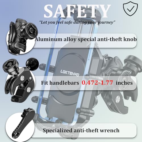 LOKTENWO Motorcycle Phone Mount with Vibration Dampener