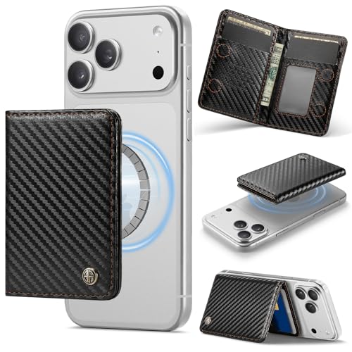 Defencase for Magsafe Wallet Magnetic Card Holder RFID Blocking, NCF-Black - color: Carbon Fiber Black