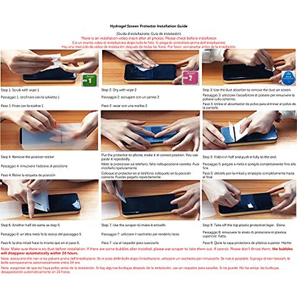 High Sensitivity Hydrogel Screen Protector for iPhone 17 Air, 2 Pieces Upgraded Transparent Soft TPU Protective Film (NOT Tempered Glass) [Clear HD] - color: iPhone 17 Air