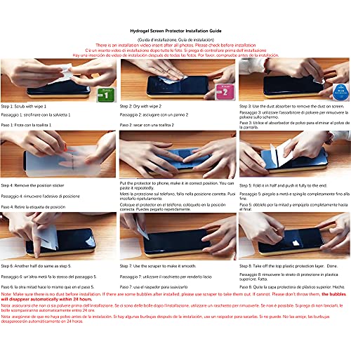 2Pack Soft Hydrogel Film Screen Protector for iPhone 17 Pro Max, Upgraded Protective film Non-breakable Flexible TPU for iPhone 17 Pro Max (NOT Glass) - color: iPhone 17 ProMax