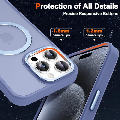 Magnetic for iPhone 15 Pro Case with Ring Stand, Sierra Blue - color: Sierra Blue, size: Iphone 15 Pro 6.1 inches