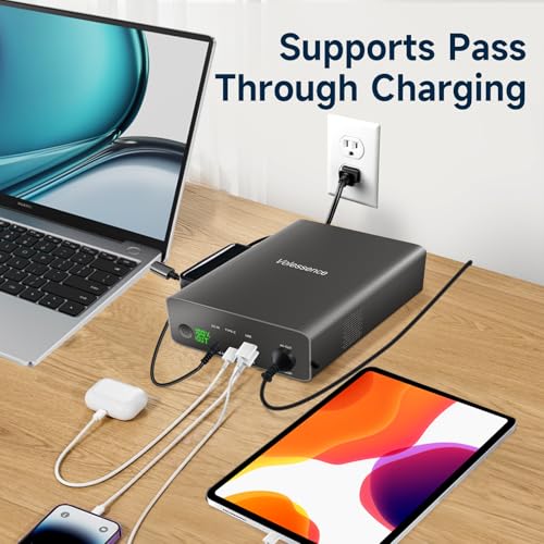 80000mAh/296Wh Portable Power Bank with AC Outlet 130W