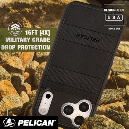 Pelican Protector iPhone 17 Pro Max Case - Rugged MagSafe Phone Case -Black | Magnetic Phone Case w/16ft Military-Grade Drop Protection - Anti-Scratch, Heavy Duty Phone Cover for iPhone 17 Pro Max - color: Black - Pro Max, style: iPhone 17 Pro Max