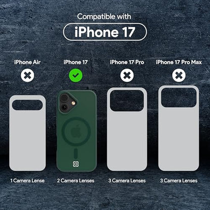 Incipio - Fog iPhone 17, Magsafe Compatible Phone Case, 10ft Drop Tested, Ultra Durable & Shock Absorbing, Scratch Resistant & Slim Profile (Green) - color: Green, size: iPhone 17