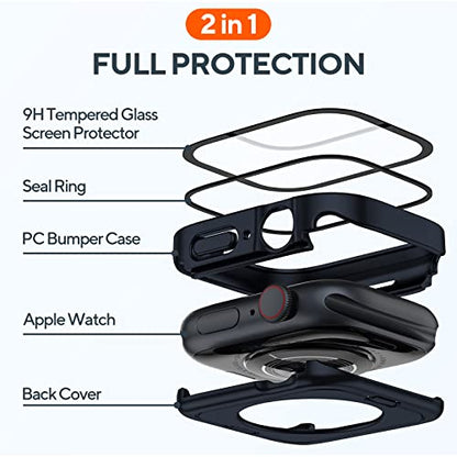 2-Pack Waterproof Case for 40mm Apple Watch SE 3/2/1 Series 6/5/4 - color: Midnight/Starlight, size: 40mm(SE3/SE2/SE/6/5/4)