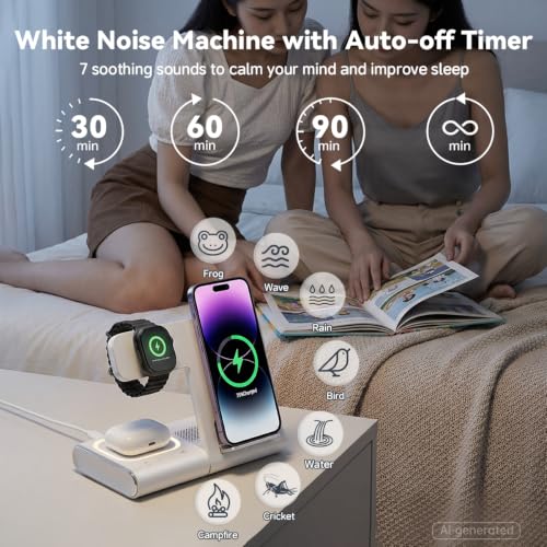 BLKE Bedside Charging Hub with Speaker Light: Foldable Wireless Station