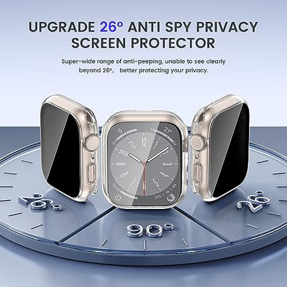 Goton Privacy Waterproof Case for Apple Watch 40mm Series 6/5/4/SE - color: Clear, size: 40mm