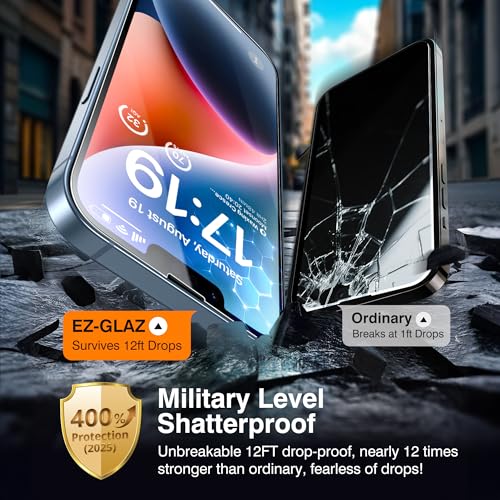 EZ-GLAZ-4+2 Pack for iPhone 14 Screen Protector (6.1") HD Clear - size: iPhone 14