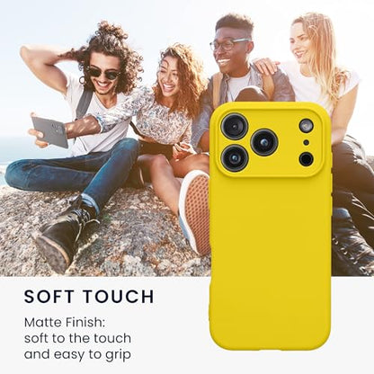 kwmobile Case Compatible with Apple iPhone 17 Pro Case - Protective Slim TPU Phone Cover - Soft Matte Finish - Radiant Yellow - color: Radiant Yellow, size: iPhone 17 Pro
