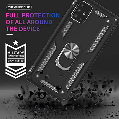 Samsung A71 5G Case, A71 5G Phone Case with Screen Protector, Military Grade Protective Cases with Ring for Samsung Galaxy A71 5G (Black) - color: Samsung Galaxy A71 5G Case Black