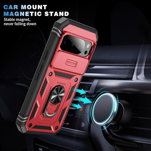 PASNEW Phone Case for Pixel 10 Pro XL,6.8",Red - color: Red, size: Pixel 10 Pro XL (inch)